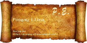 Posgay Elina névjegykártya